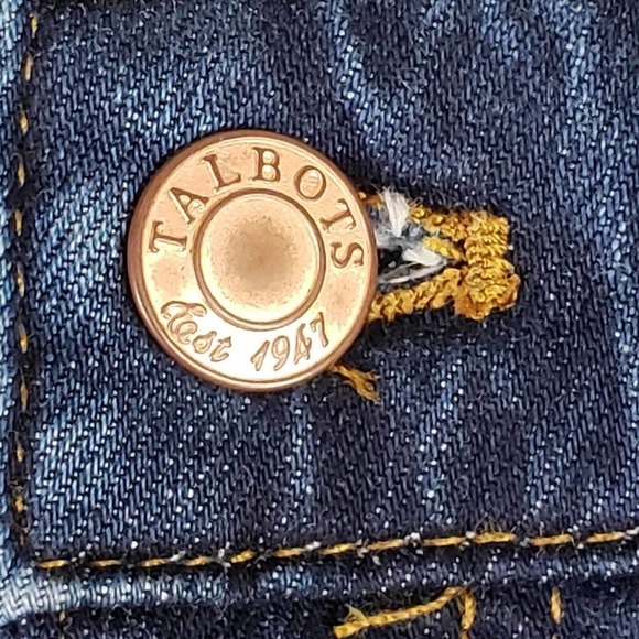 Talbots Womens Jeans 10 Blue High Rise Relaxed Dark Wash Stretch - Picture 4 of 10